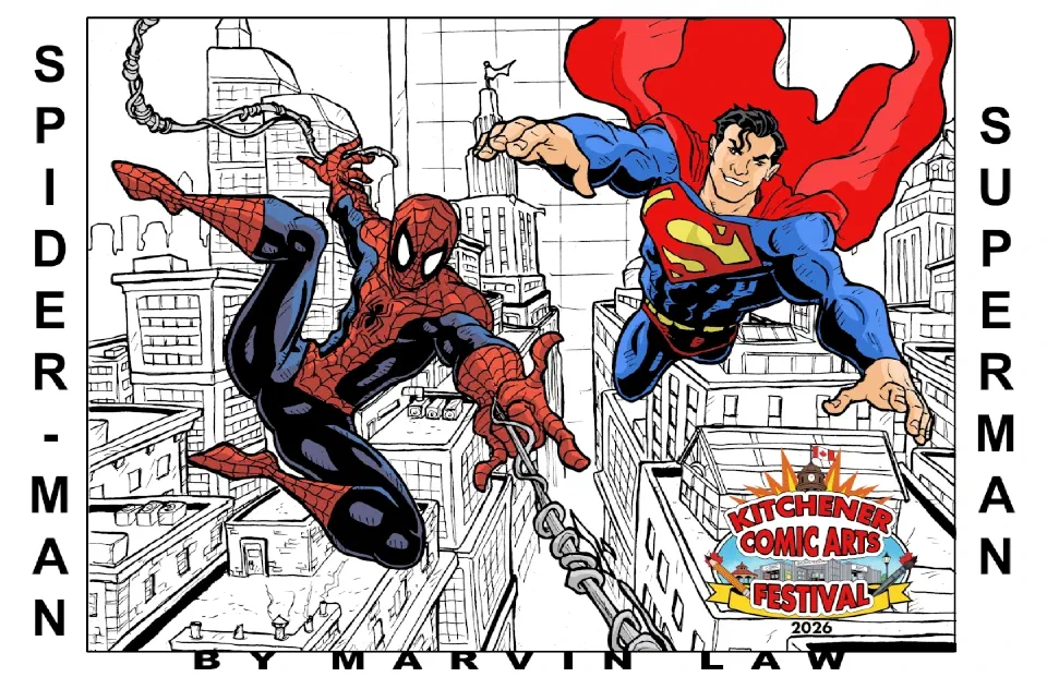 The exclusive Kitchener Comic Arts Festival print by Marvin Law